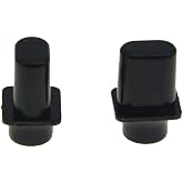KAISH Pack of 2 Black Vintage Top Hat Switch Tip 3 Way or 4 Way Pickup Selector Switch Knobs for USA Tele/Telecaster