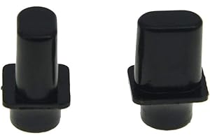 KAISH Pack of 2 Black Vintage Top Hat Switch Tip 3 Way or 4 Way Pickup Selector Switch Knobs for USA Tele/Telecaster