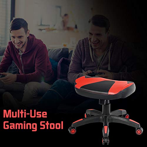 Giantex MultiUse Gaming Footstool, Height Adjustable Faux Leather