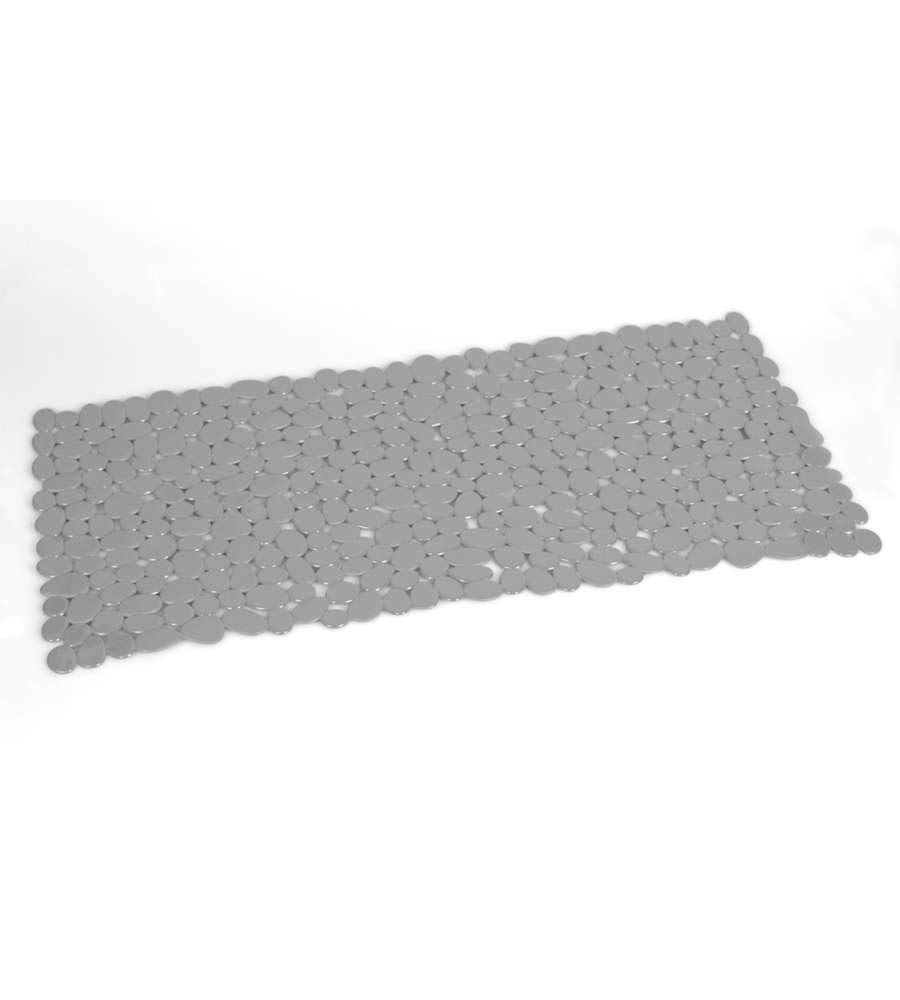 Gedy Grey, G-River Non-Slip Bathtub with Suction Cups, Size: 35 x 70 cm, Resin Bath Mat, Finish, R&D Design, Made in Italy, Machine Washable Rug, 2 Years Warranty, One Size
