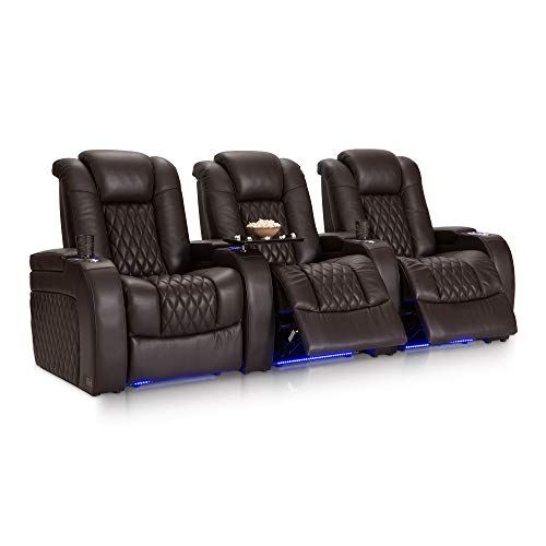 Seatcraft Diamante Home Theater Seating Power Recline Top Grain Leather Powered