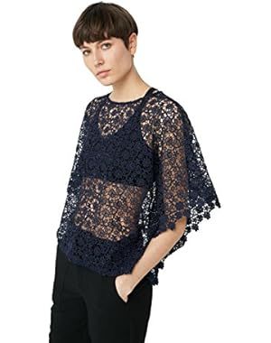 Mango Women's Guipure Poncho