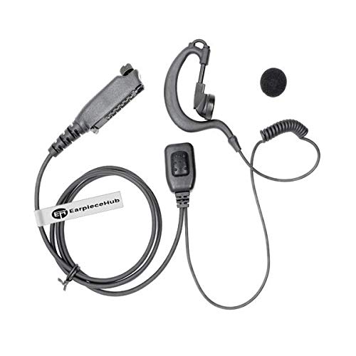 Compatible with Sepura STP8035 STP8038 STP8040 STP8080 Radio G-shape Clip-Ear Ear Hook Headset Earpiece With PTT Hidden Mic for Multi-pin Jack