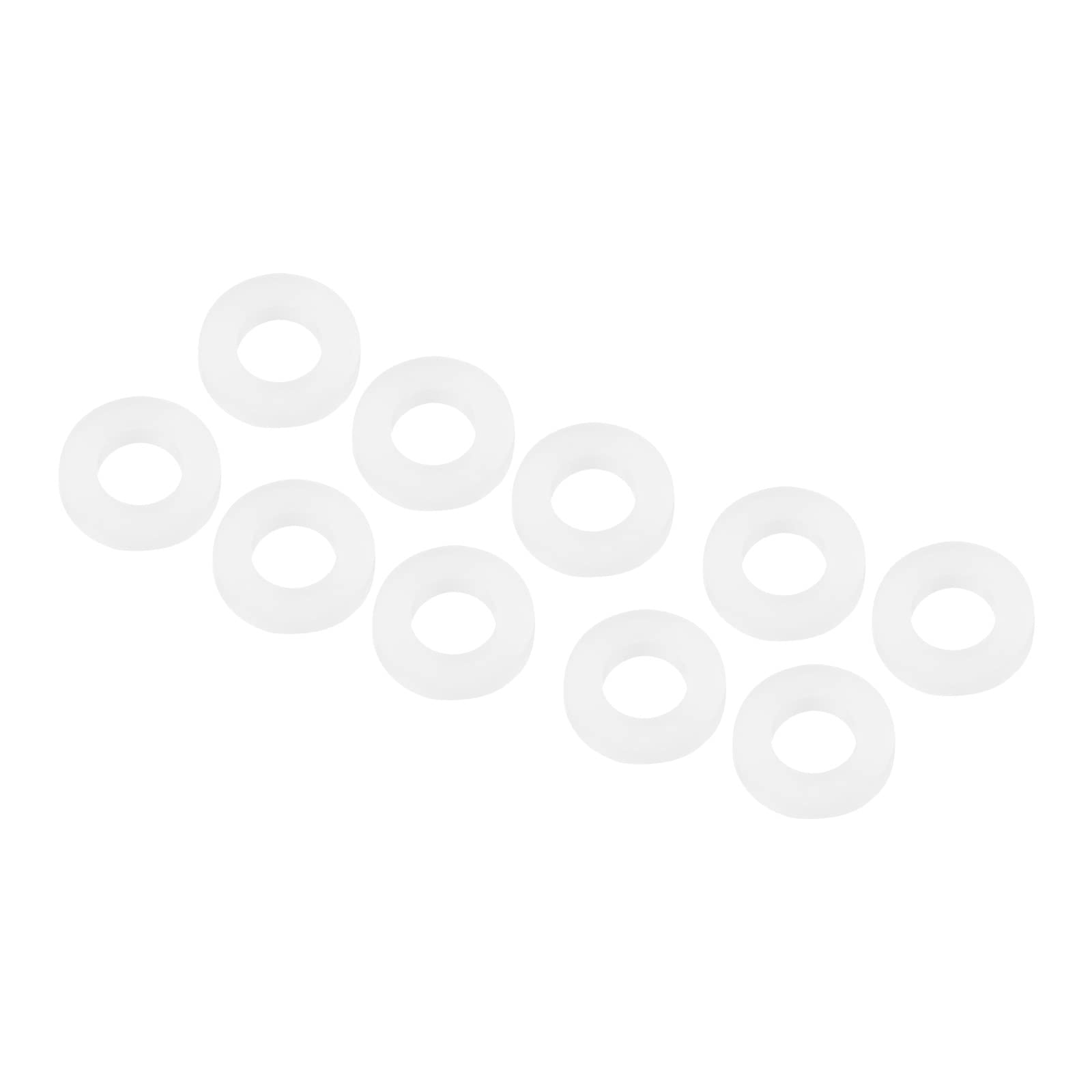 M METERXITY 10 Pack Silicone O-Rings - Garden Water Hose Rubber Sealing Gasket Ring, Soft & Elastic, Apply to Outdoor (8mmx15mmx3mm, White)