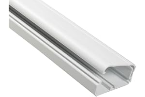 Kable Kontrol Cable Raceway Hinged Lid – 10 Pcs Bulk Pack Paintable PVC Wall Cord Cover Peel & Stick Self Adhesive Raceway UL