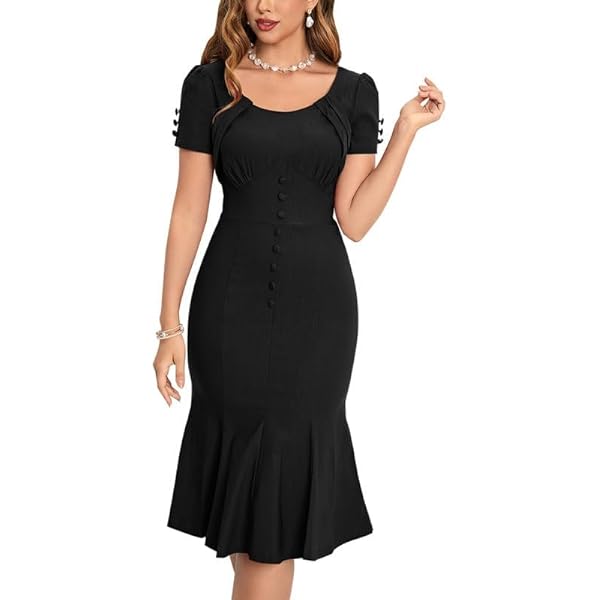 black church dress amazon Terramina Church Dress 7051-Black main image 0