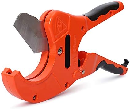 Libraton Ratchet PVC Pipe Cutter - One-Handed Tool For PEX, PVC & Plastic Pipes Up To 2-1/2"