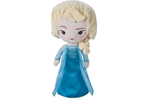 Disney Store Official Princess Plush Doll, Elsa from Frozen, Medium 14 Inches, Soft Plushy with Embroidered Features, Princess Toys for Girls, Disney Dolls, Stuffed Animals for Girls