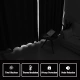 DWCN Blackout Curtains Grey White 66x72 inch 2 Panels Thermal Insulated view 5