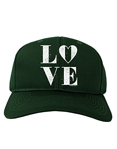 TooLoud Love Splatter Adult Dark Baseball Cap Hat - Hunter Green