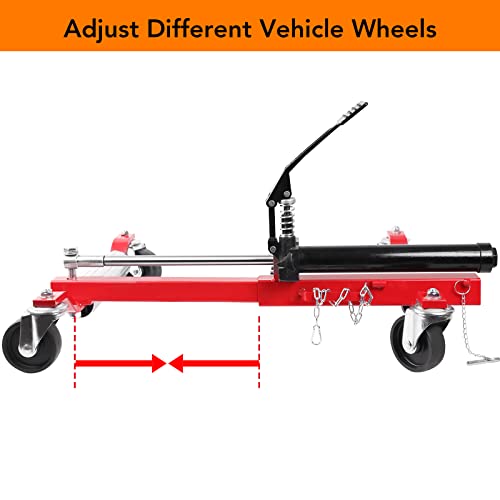 Hydraulic Wheel Dolly Tire Jack with Ratcheting Foot Pedal, 1500LBS