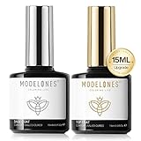 modelones Gel Top Coat, 15ml No Wipe Clear Glossy