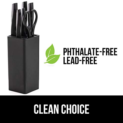 Gorilla Grip Original Premium Knife Block 7 Piece Set, Stainless Steel