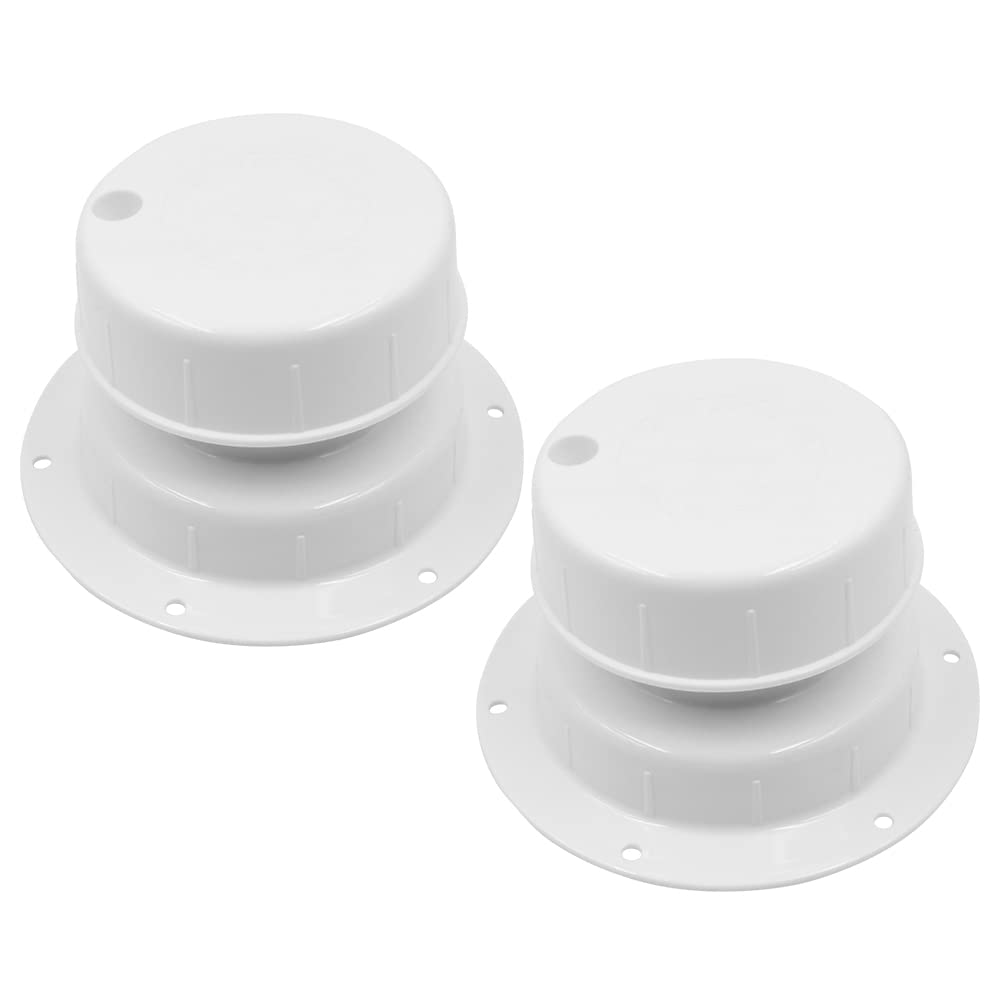 VOANZO 2PCS RV Plumbing Vent Cap Kit RV Roof Sewer Vent Cover Cap House for 1 to 2 3/8 Inch Pipe Trailer Camper Motorhome
