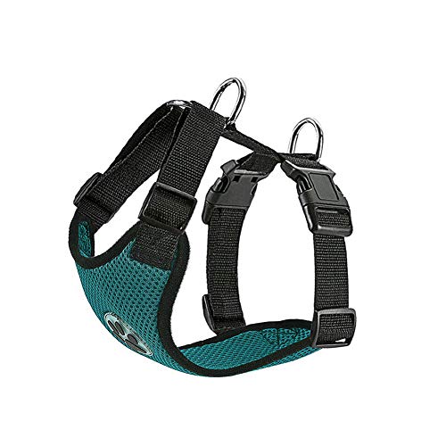 SlowTon Dog Car Vest Harness Multifunction Adjustable Double-Ring Breathable Mesh Fabric Harness for Cat Puppy Road Trip Daily Walks