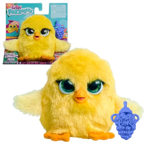 furReal Fuzz-A-Lots Chick Interactive Toy, 3.75-inch Realistic Plush with Over 25 Sounds and Reactions, Holiday Stocking Stuffers, Gifts, Presents, Kids Toys for Ages 4 Up by Just Play