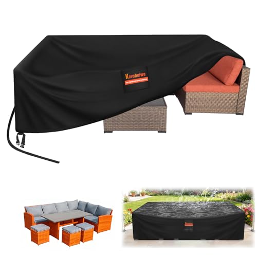Kovshuiwe Gartenmöbel Abdeckung, 250x250x90cm Schutzhülle Gartenmöbel