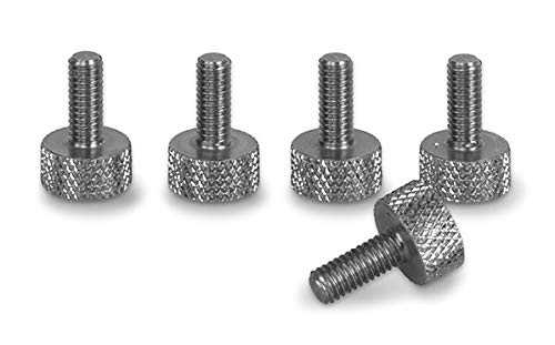 PrecisionGeek® M3.5 Knurled Thumb Screws – Stainless Steel & Black Steel – Hand Tightening Screws for Metal & Wood – Various Types, Lengths & Packs (Flat Ø10 mm – M3,5 × 10 mm – Pack of 5)