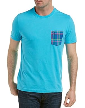 Mens Colorful Plaid T-Shirt, Xxl, Blue