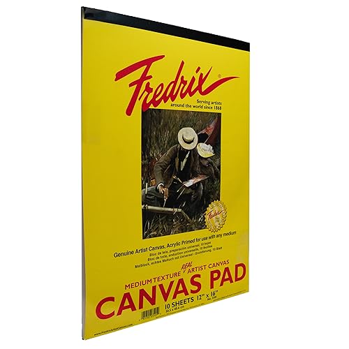 Fredrix Creative Series Canvas Pad, 12" x 16", White Pricepulse