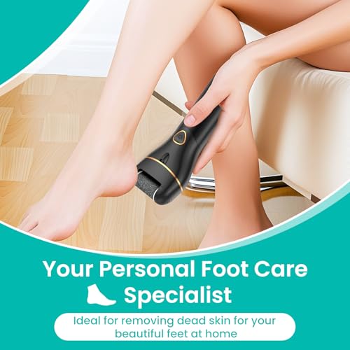 PALATALA Electric Foot File for Hard Skin Remover Foot,Pedicure Sets for Feet Electric Callus Remover foot Dead Dry Skin remover for Feet Sander Care Kit Pedicure Tools with 3 Rollers,USB Rechargeable