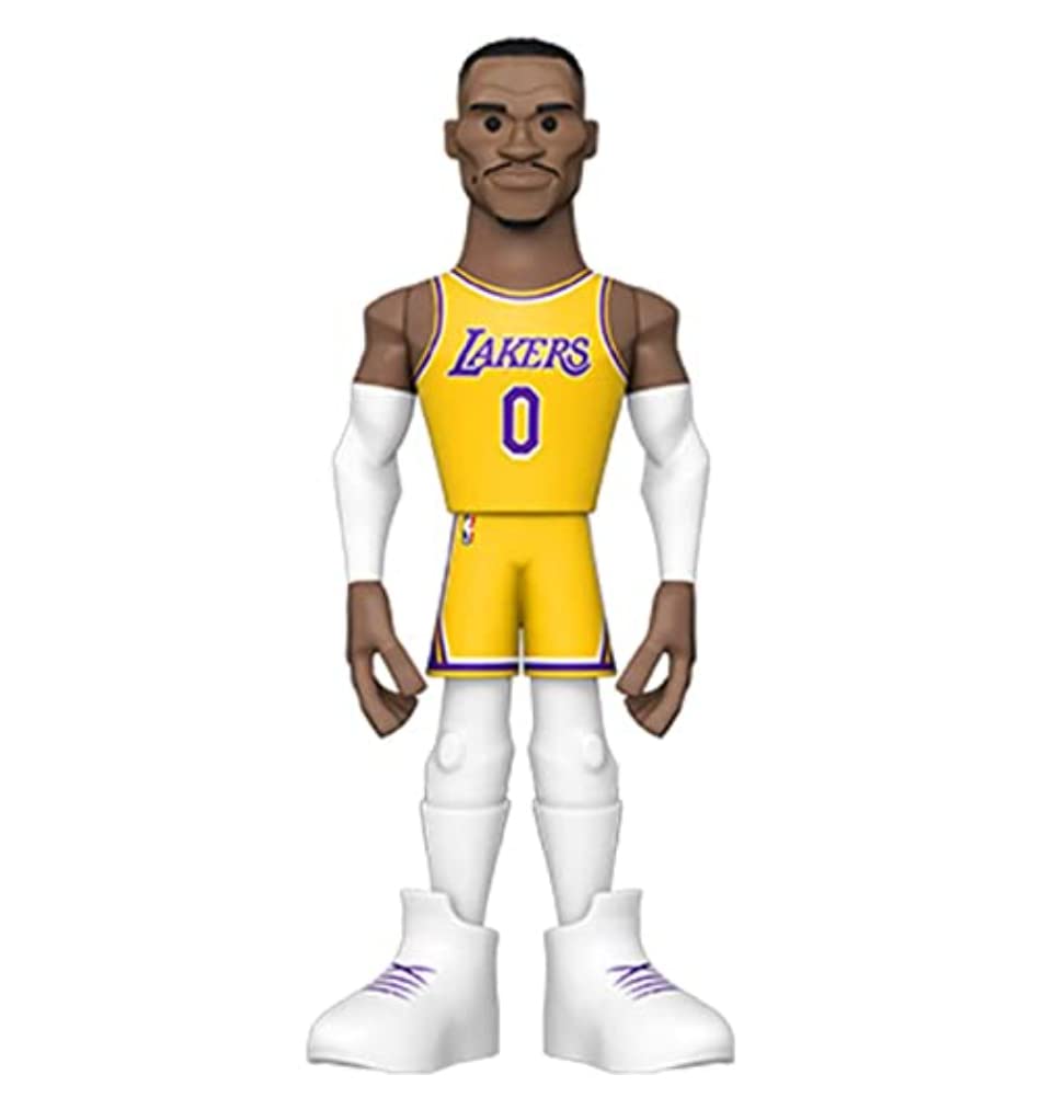 Funko Gold 5" Lakers - Russell Westbrook W - (CE'21) - 1/6 Odds for Rare Chase Variant - NBA - Collectable Vinyl Action Figure - Birthday Gift Idea - Official Merchandise - for Your Collection