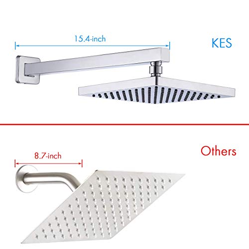 KES Shower Valve with Shower Faucet Sets Complete Rain Shower Head Pressure Balance Shower