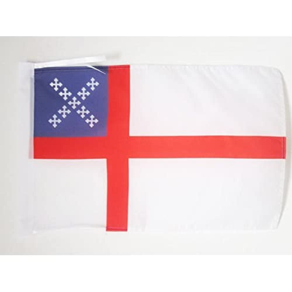 AZ FLAG - Episcopalian Flag - 18'' x 12'' - 100% Polyester Episcopal Movement Small Banner with Two Cords - Fade Resistant - Vivid Colors - 18x12 in - 45x30 Cm