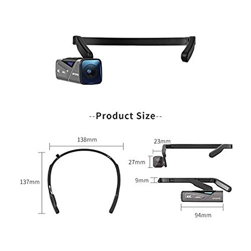 ORDRO EP7 4K Vlog HandsFree Camcorder Head Wearable Video Camera 60fps