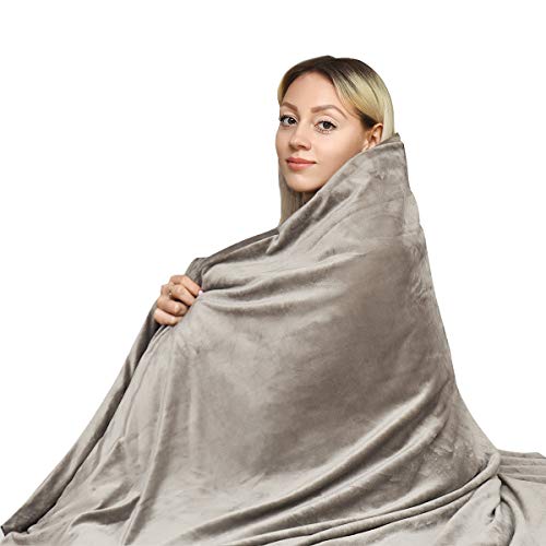 Giantex Weighted Blanket with 200GSM Crystal Velvet Cover 15lbs 48"x72