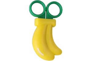 AKOAK 1 Count Paper Scissors, Creative Fruit Scissors and Refrigerator Magnets are the Home Decorations for Students/Children (Banana)