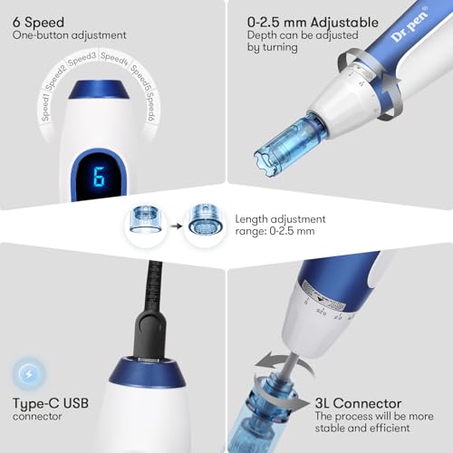 Dr. pen Ultima A11 Micro Needling Pen with Intelligent Sensor Base, Comfortable Wireless Design, Ideal for Beauty Salons & Home