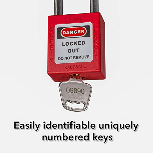 TRADESAFE Lockout Tagout Lock Set, 10Pack Safety Padlocks Keyed
