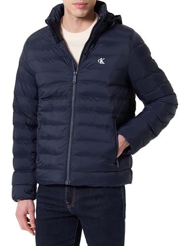 Cazadora acolchada Hombre Nylon Hooded Puffer con capucha, Azul (Dark Sapphire), M