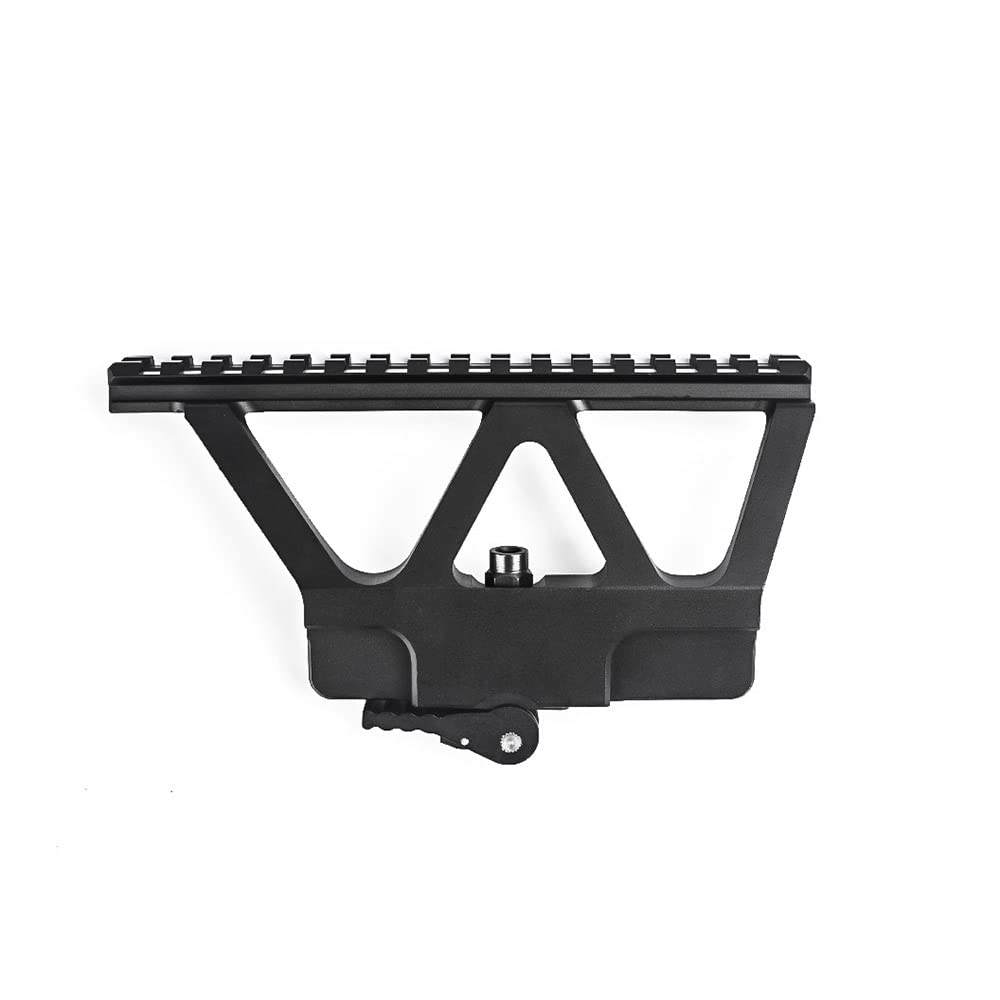 QIRUIMY Tactical CNC Picatinny Side Rail Scope Mount,Quick Detach 20mm Picatinny AK-47 AK-74 Mounting