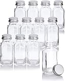 2 oz / 60 ml Clear Glass French Square Bottle with