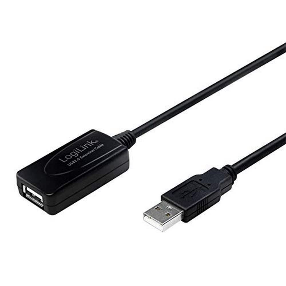 LogiLink 10m USB A Male to A Female USB 2.0 Repeater Cable