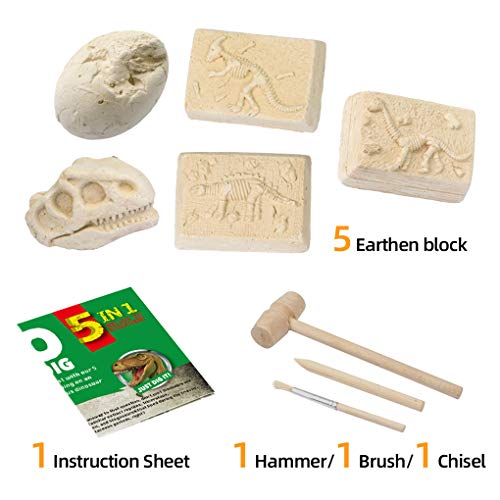NAVESTAR DIY Dinosaur Excavation Kit, Dino Fossil Kit 3D Skeleton