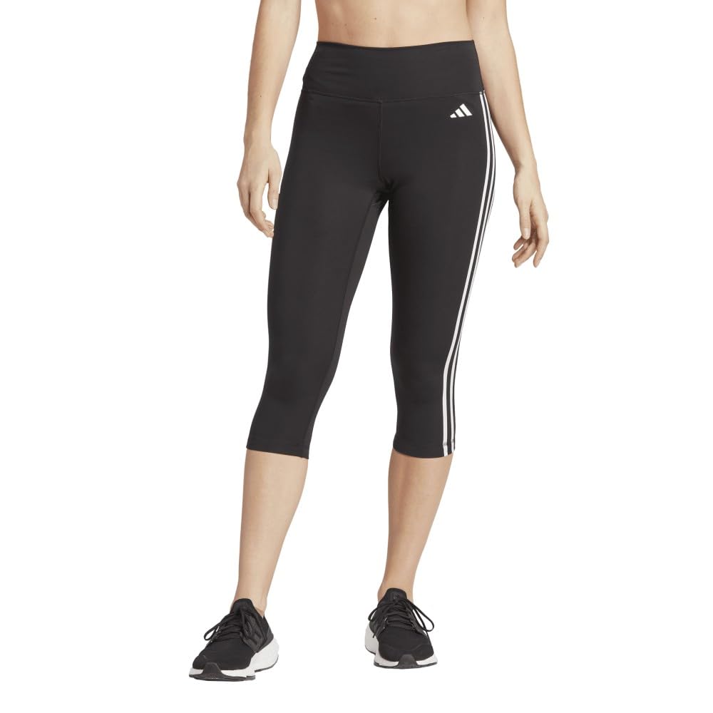 adidas Women's Tights Train Essentials 3-Stripes High-Waisted 3/4 Leggings