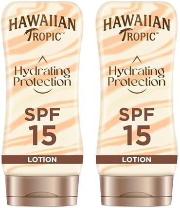 Hawaiian Tropic Silk Hydration SPF15 Protective Lightweight Sun Lotion 180ml