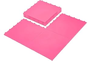 InOut Flooring 15 Green Tiles - High Durability Colored Flooring Tiles - Interlocking Versatile Training Surface - Roller Skate Derby Indoor&Outdoor, Dance Floor Tiles, Basketball Tiles, Sports Floor