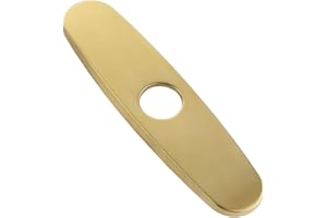 APPASO 10 Inch Kitchen Sink Faucet Hole Cover Deck Plate Escutcheon Brushed Gold, Covering Unused Mounting Holes