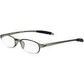 Mcoorn Gray Flexible Plastic 1.75 Diopters Reading Glasses,Lightweight Readers for Men and Women