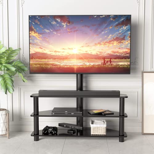 Swivel Corner Floor TV Stand with Mount for 32 37 43 47 50 55 60 65