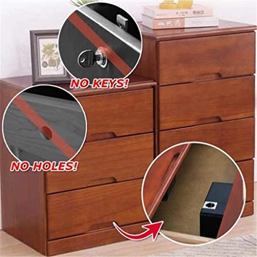 CHJGLNL Electronic Cabinet Lock Kit Set Hidden DIY Lock for Wooden Cabinet Induction RFID DIY Hidden Safety Drawer Locker RFID Card/Tag Entry (Gray)