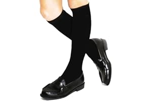 COTTON DAY 3 Pack Kids Girls Soft Knee High School Uniform Dress Socks Seamless Toe Black White Navy Blue Gray