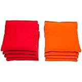 Weather Resistant Cornhole Bags (Set of 8) by SC Cornhole (Red/Orange)