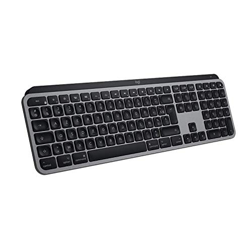 Logitech MX Keys for Mac – Clavier rétroéclairé sans fil avancé, Bluetooth, USB-C, compatible MacBook Pro, MacBook Air, iMac, iPad, construction métallique, Clavier AZERTY