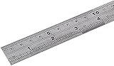 Rolson 50824 300mm Stainless Steel Ruler with Metric and Fraction Scales view 2
