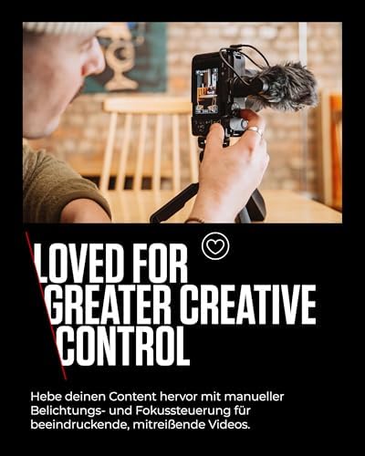 EOS R50 V + RF-S 14-30mm F4-6.3 is STM PZ – Vlog-Kamera, kompatibel mit Canon RF-Objektiven | Content Creator Equipment für Vlogging & Reisen | Bluetooth-fähig